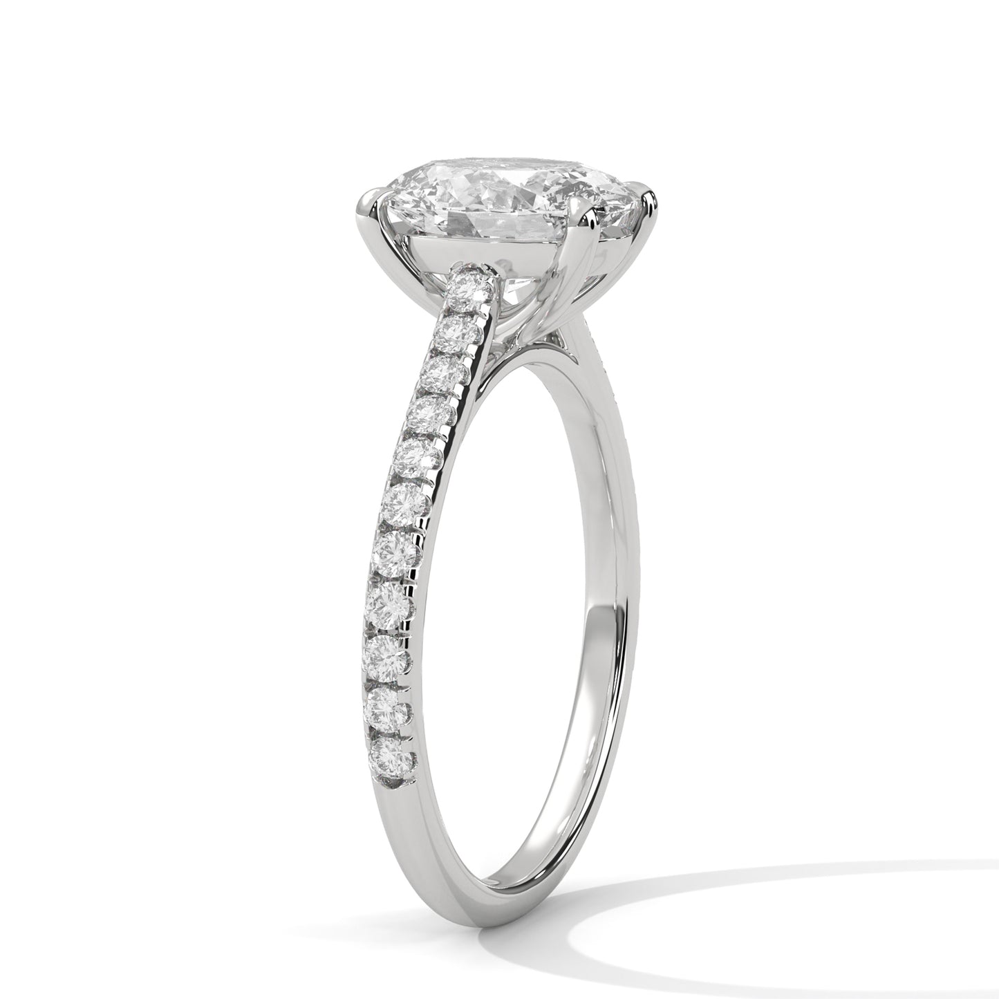 3 CT Oval Lab-Grown Diamond Engagement Ring – Made to Order