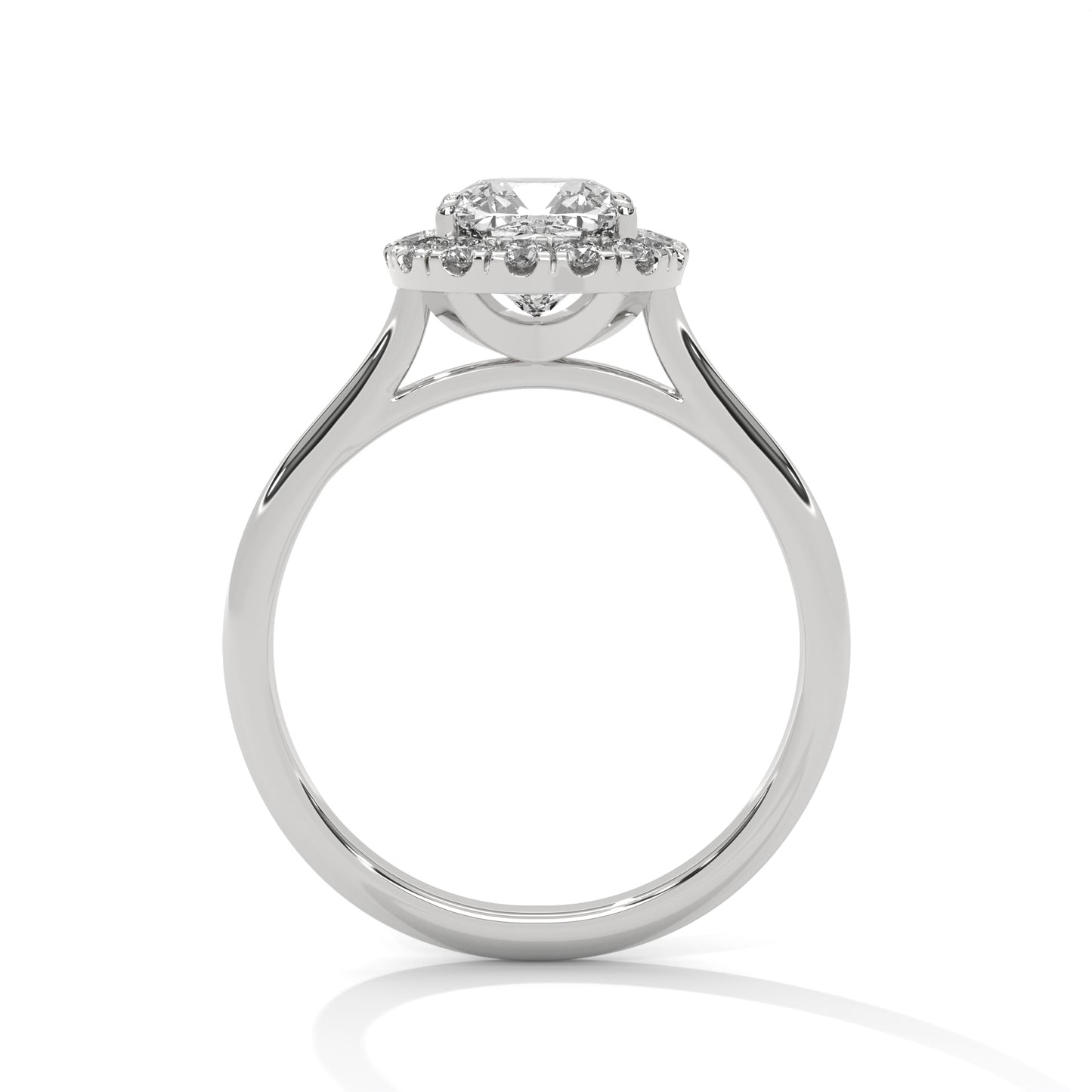 2ct Square Cushion Lab-Grown Diamond Engagement Ring, E - VVS2, 14K Gold Setting