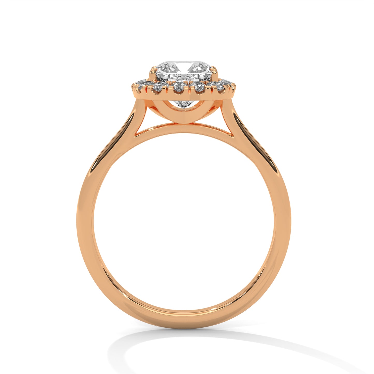 2ct Square Cushion Lab-Grown Diamond Engagement Ring, E - VVS2, 14K Gold Setting