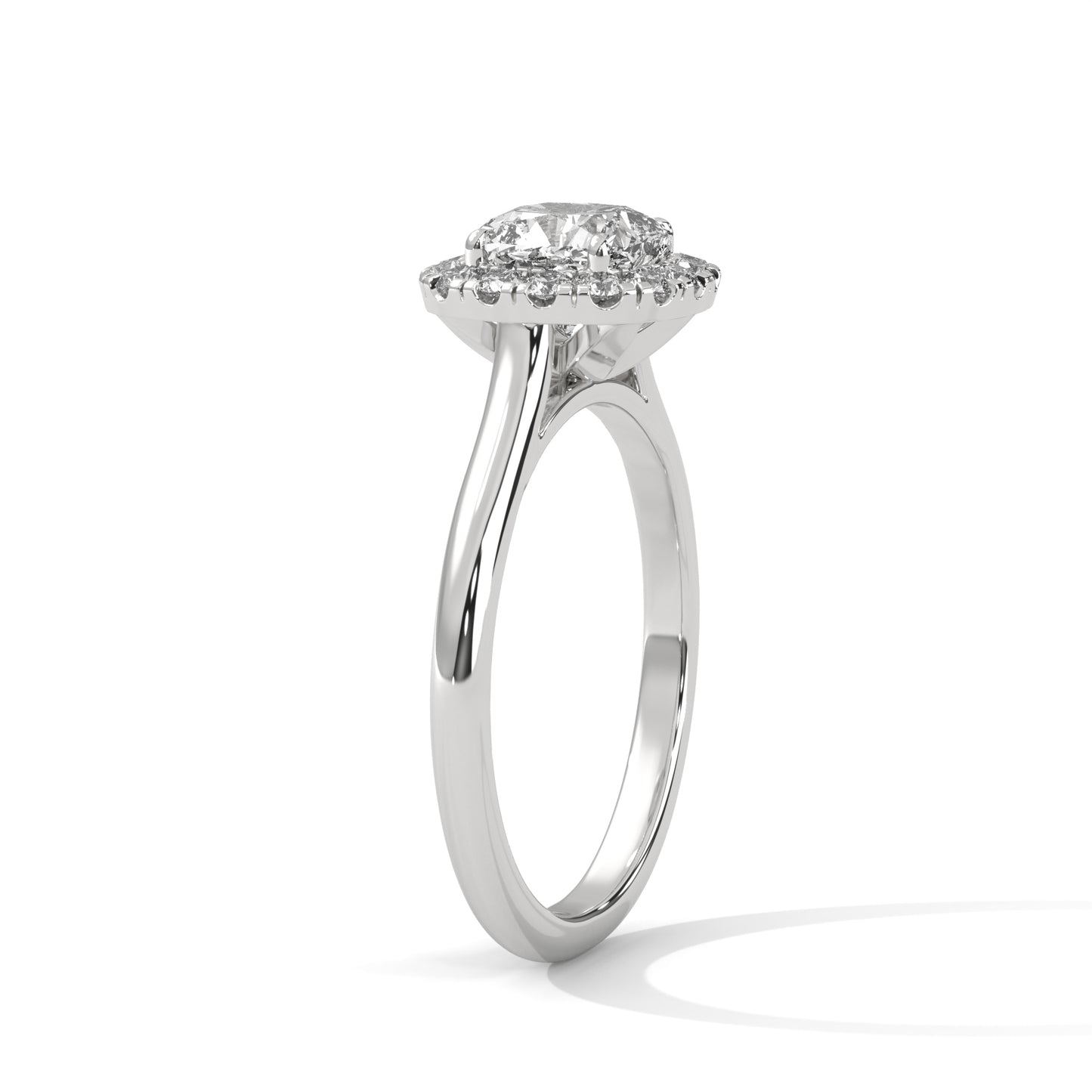 2ct Square Cushion Lab-Grown Diamond Engagement Ring, E - VVS2, 14K Gold Setting