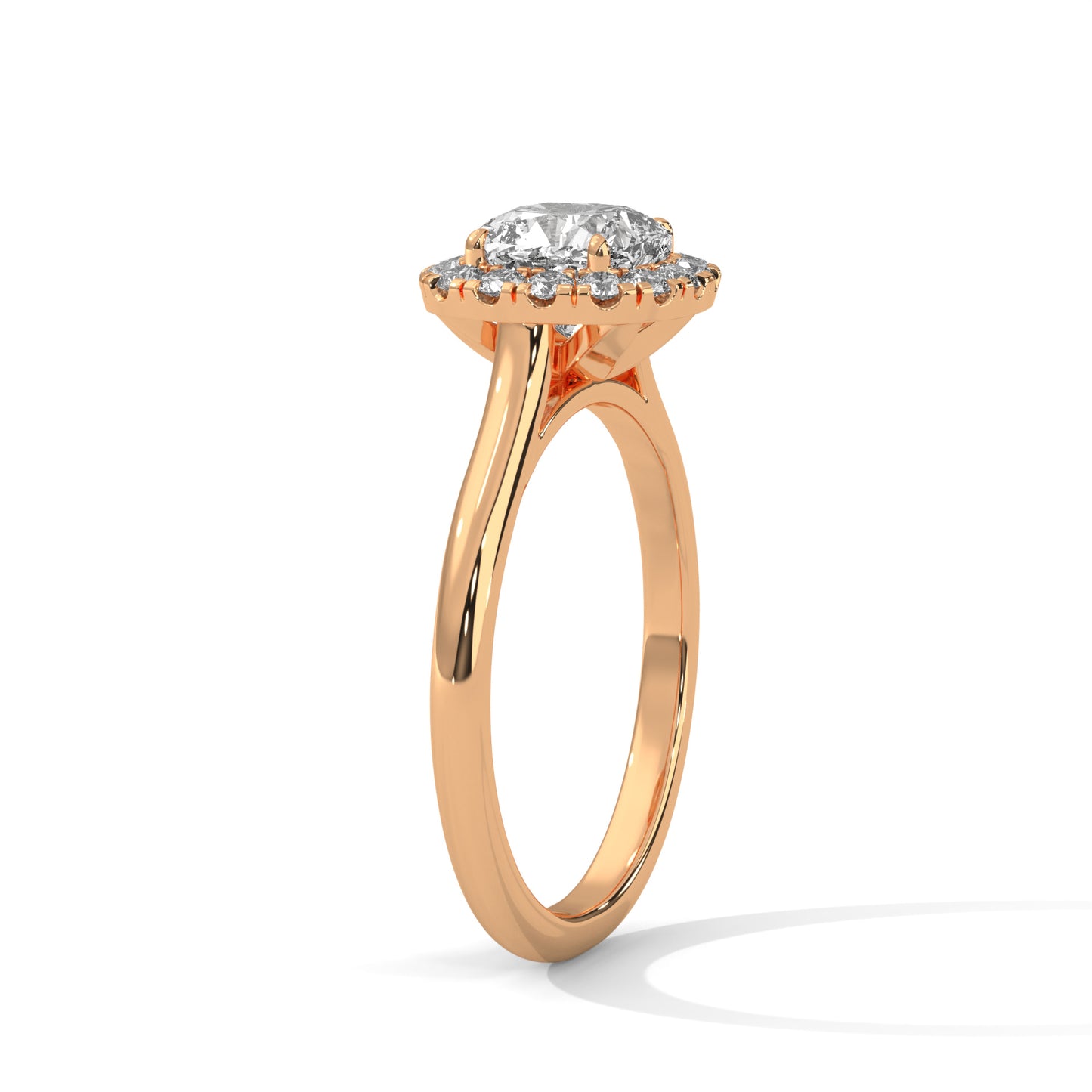 2ct Square Cushion Lab-Grown Diamond Engagement Ring, E - VVS2, 14K Gold Setting