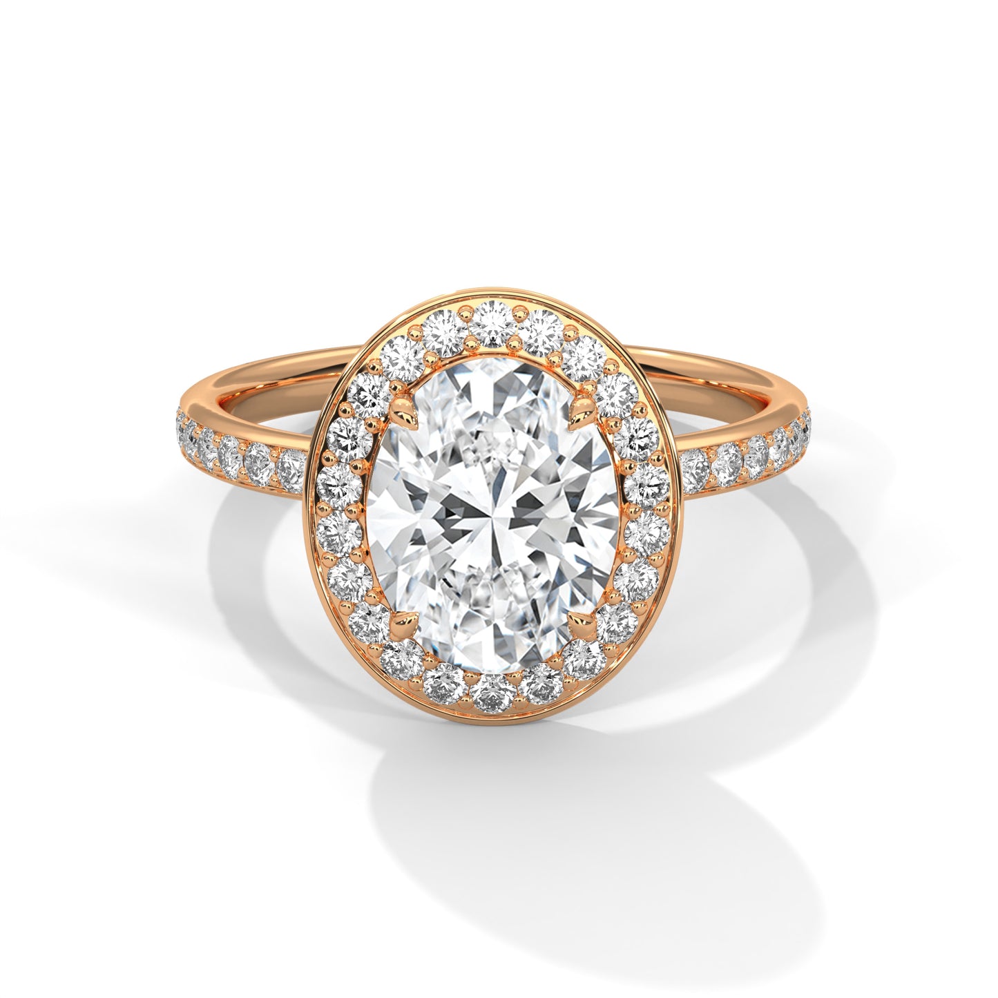 2ct Oval Lab-Grown Diamond Engagement Ring, E - VVS2, 14K Gold Setting