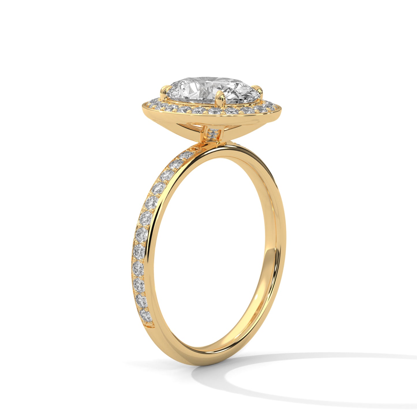 2ct Oval Lab-Grown Diamond Engagement Ring, E - VVS2, 14K Gold Setting