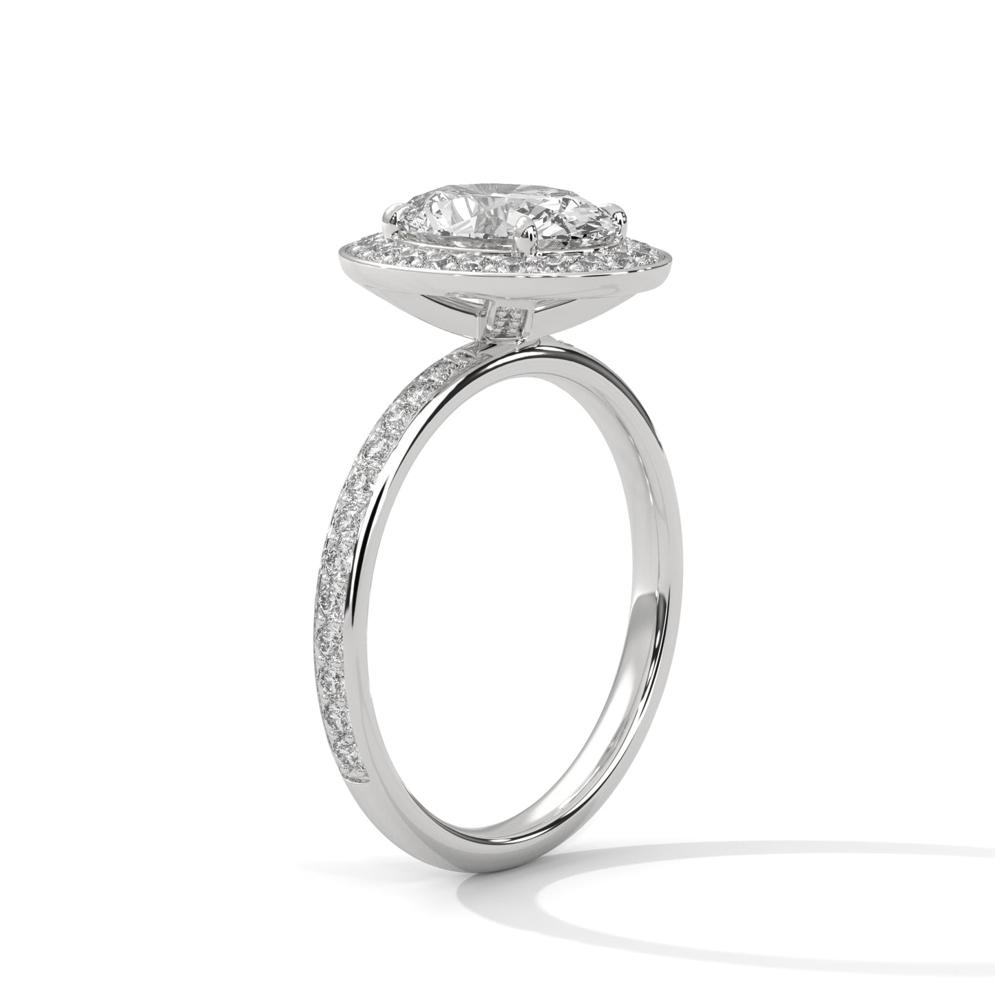 2ct Oval Lab-Grown Diamond Engagement Ring, E - VVS2, 14K Gold Setting
