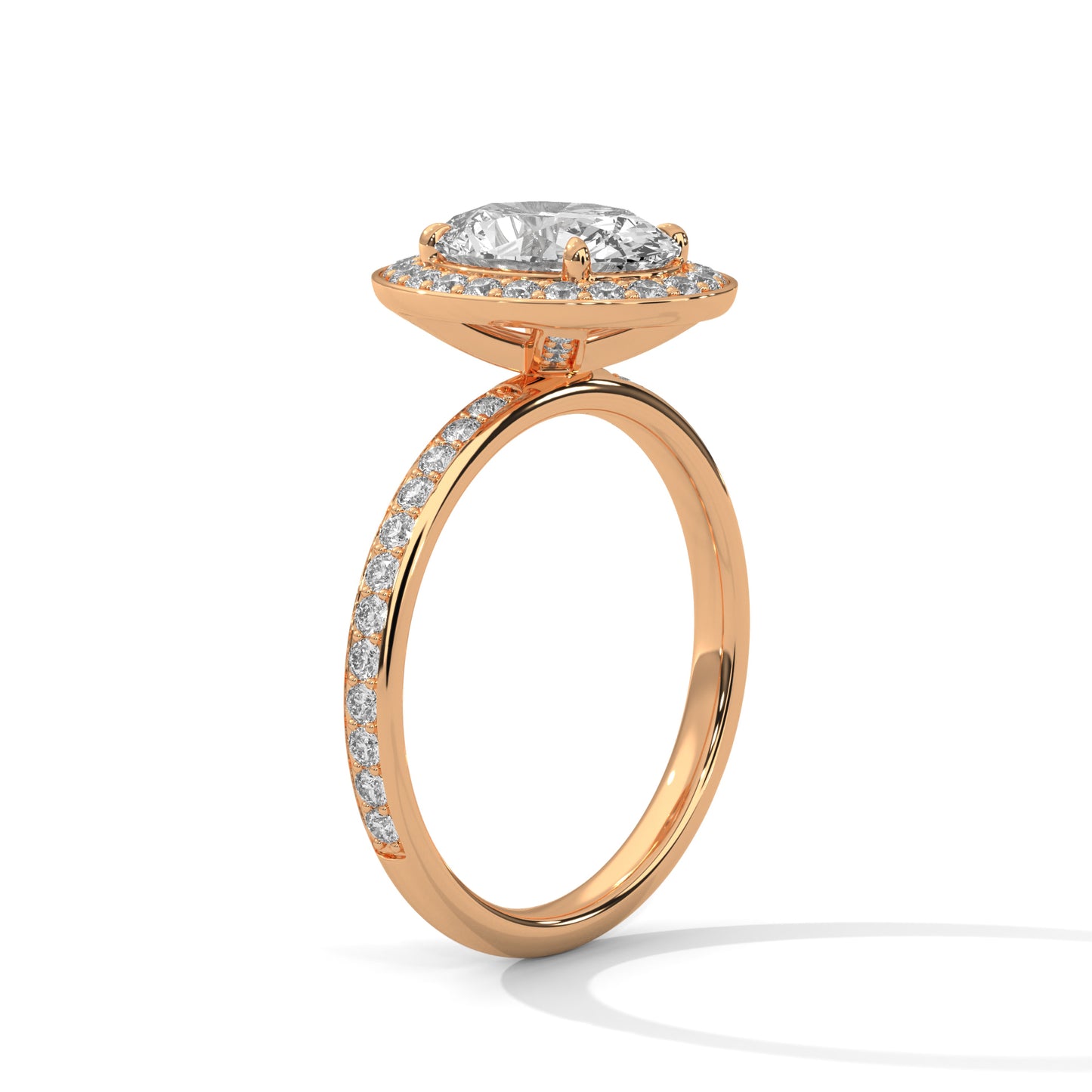 2ct Oval Lab-Grown Diamond Engagement Ring, E - VVS2, 14K Gold Setting