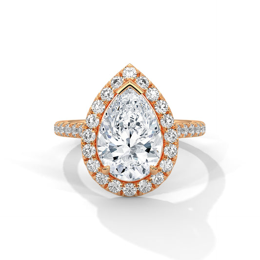 2ct Pear Lab-Grown Diamond Engagement Ring, E - VVS2, 14K Gold Setting
