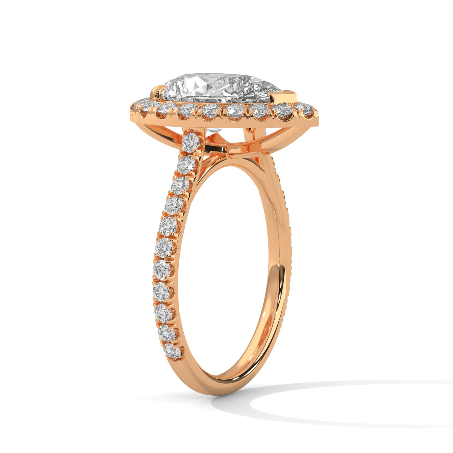 2ct Pear Lab-Grown Diamond Engagement Ring, E - VVS2, 14K Gold Setting
