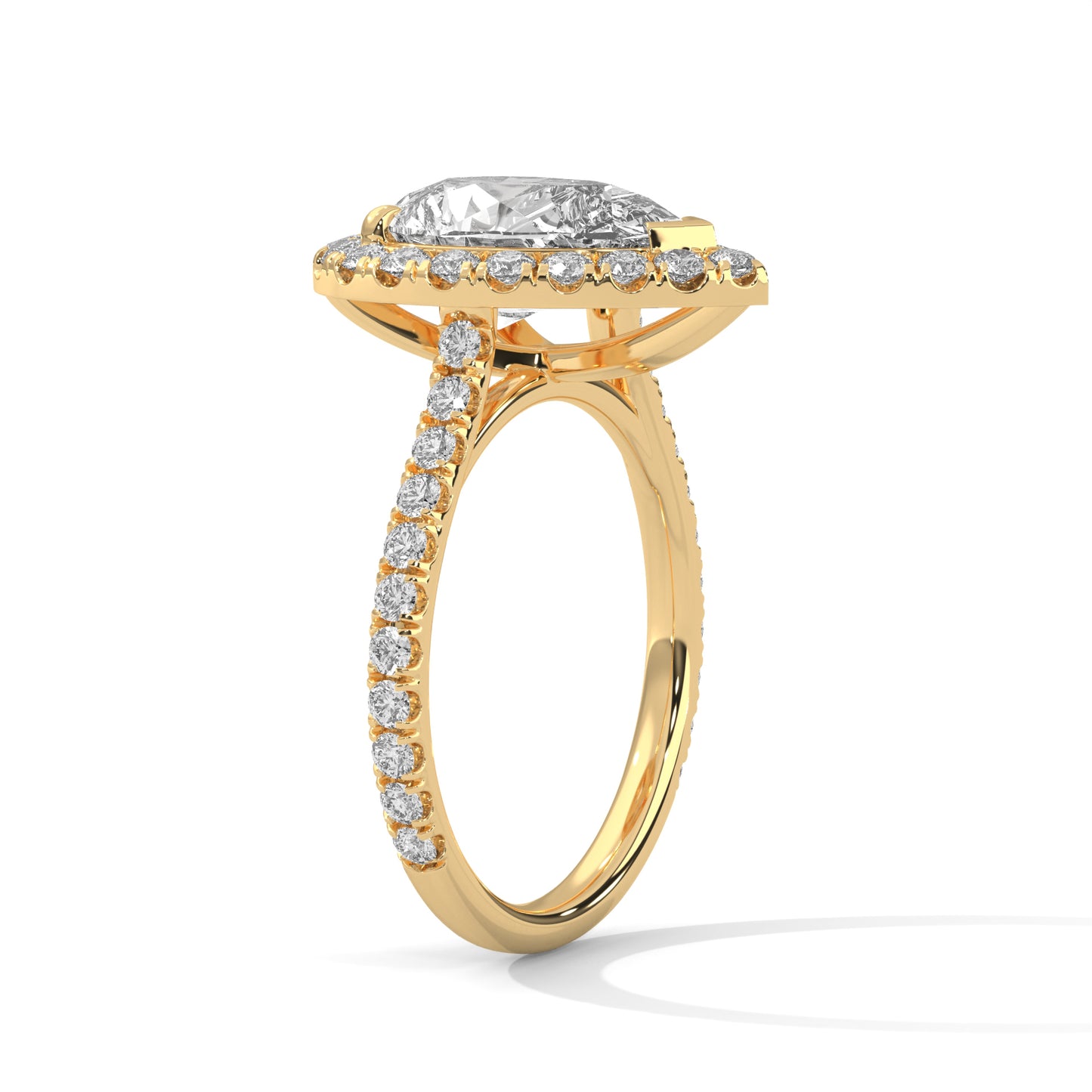 2ct Pear Lab-Grown Diamond Engagement Ring, E - VVS2, 14K Gold Setting
