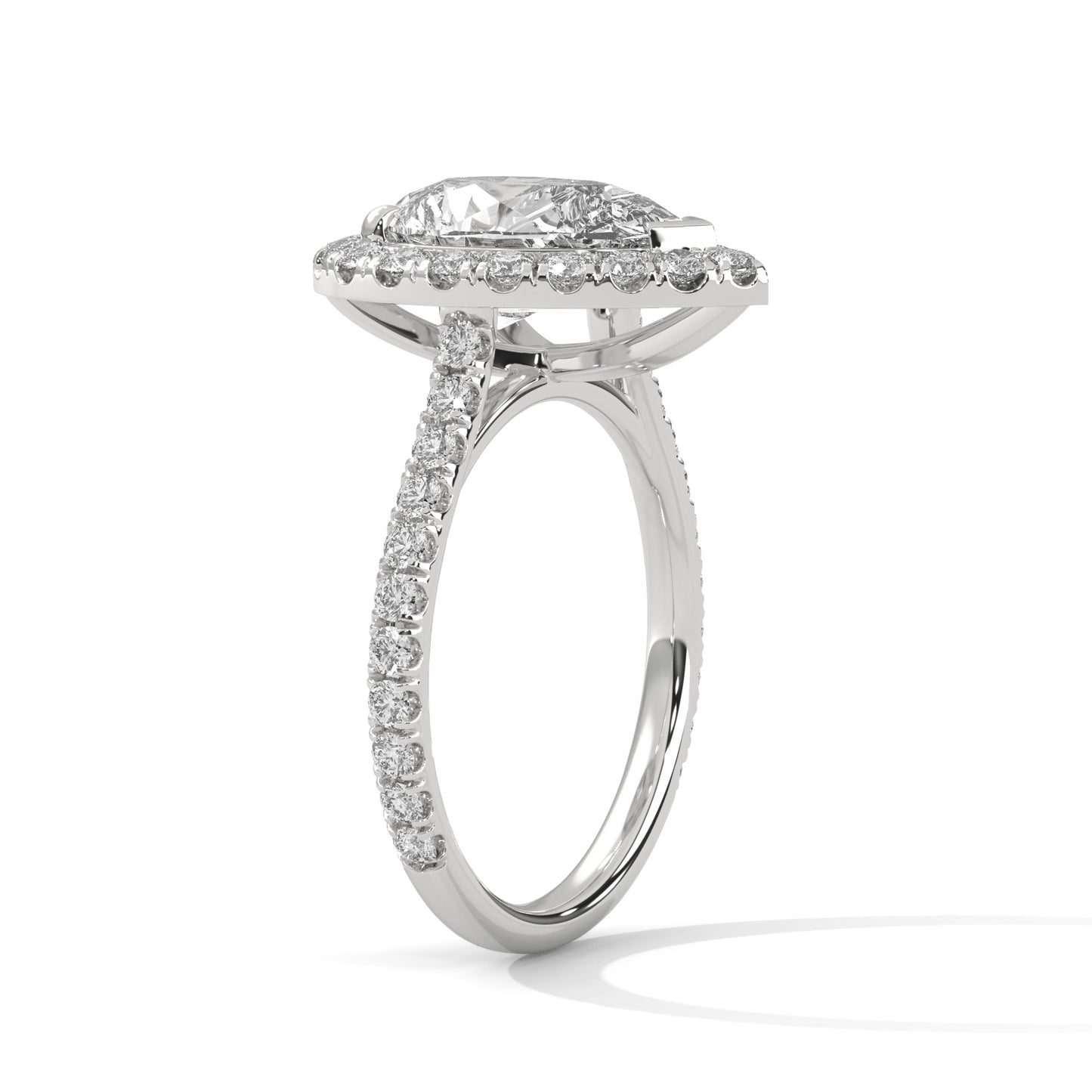 2ct Pear Lab-Grown Diamond Engagement Ring, E - VVS2, 14K Gold Setting