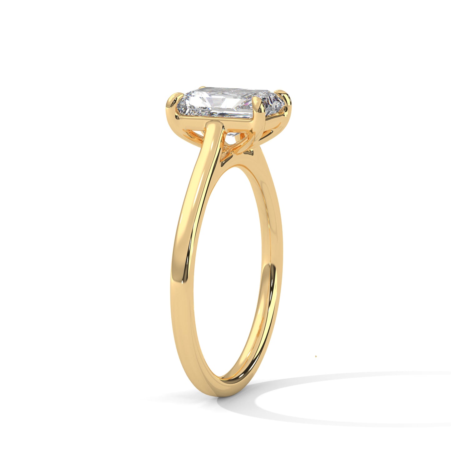 3 CT Emerald E-VVS2 Lab-Grown Diamond Engagement Ring