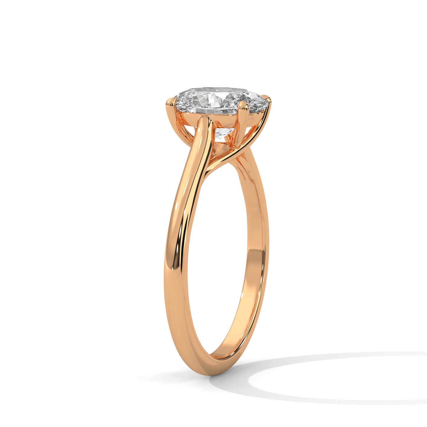 2ct Oval Lab-Grown Diamond Engagement Ring, E - VVS2 Diamond Solitaire Ring