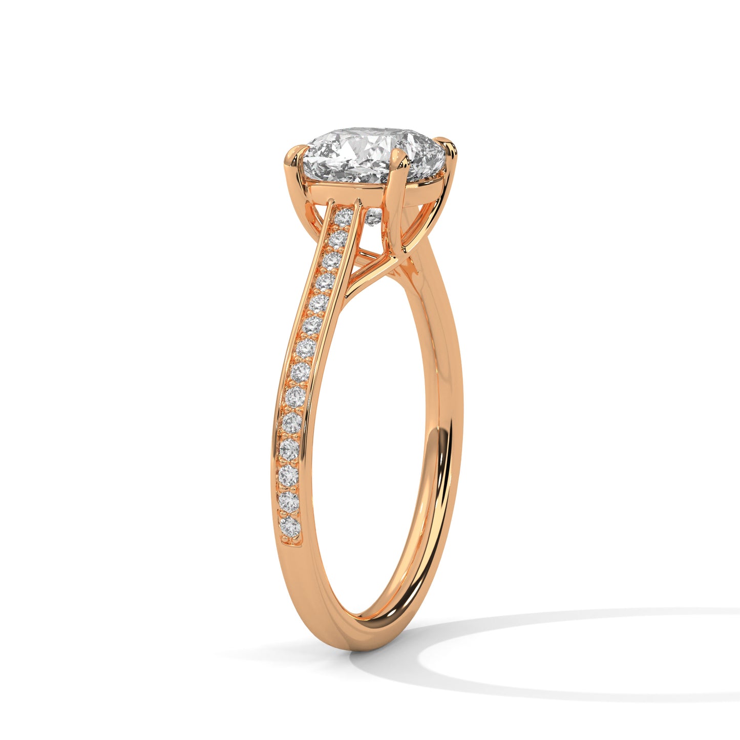 3 CT Round Lab-Grown Diamond Engagement Ring –  Bridal Ring
