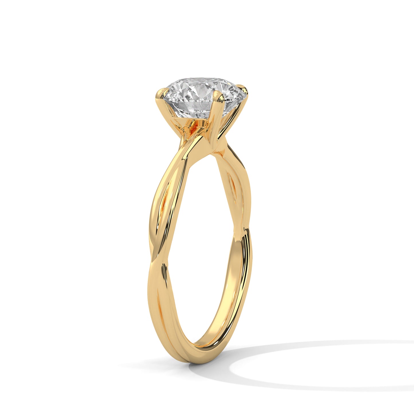 3 Carat Round Brilliant VVS2 Ethically Lab-Grown Diamond Classic Solitaire Engagement Ring for Women