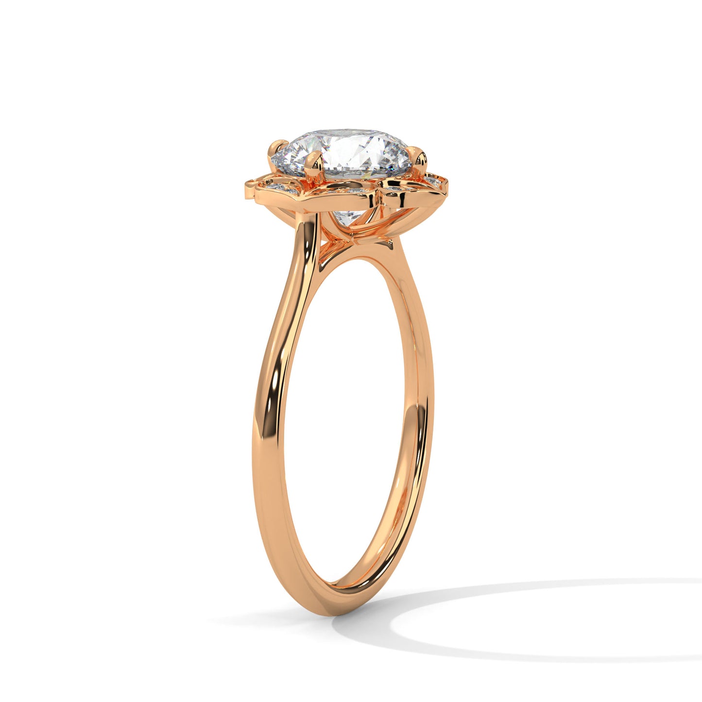 3 CT Round Lab-Grown Diamond Engagement Ring –  Pave Set