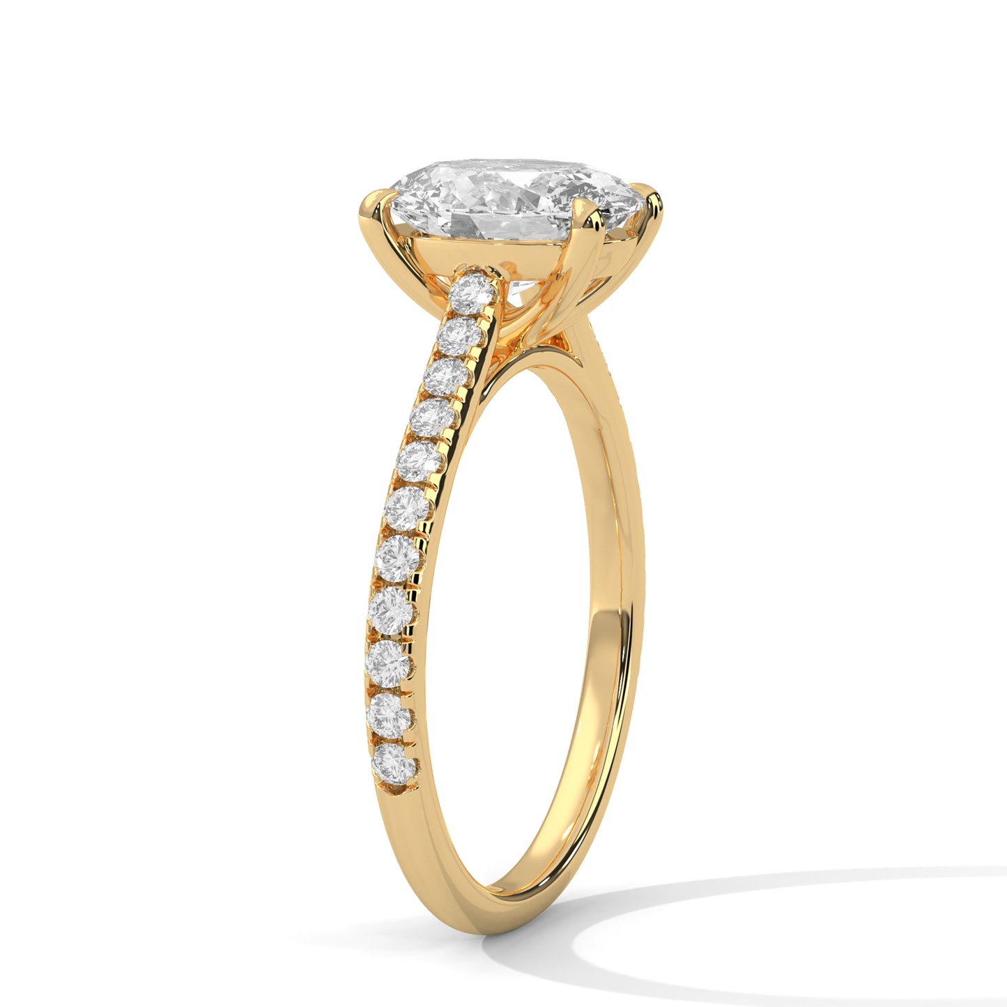 3 CT Oval Lab-Grown Diamond Engagement Ring – Made to Order