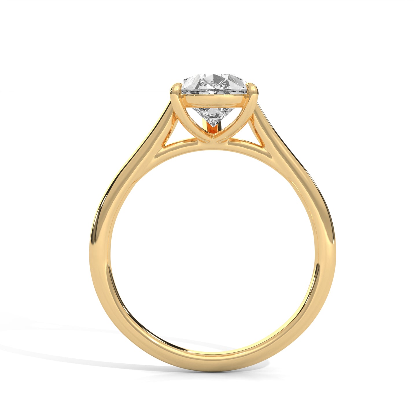 2ct Pear Lab-Grown Diamond Engagement Ring, E - VVS2 Diamond Solitaire Ring