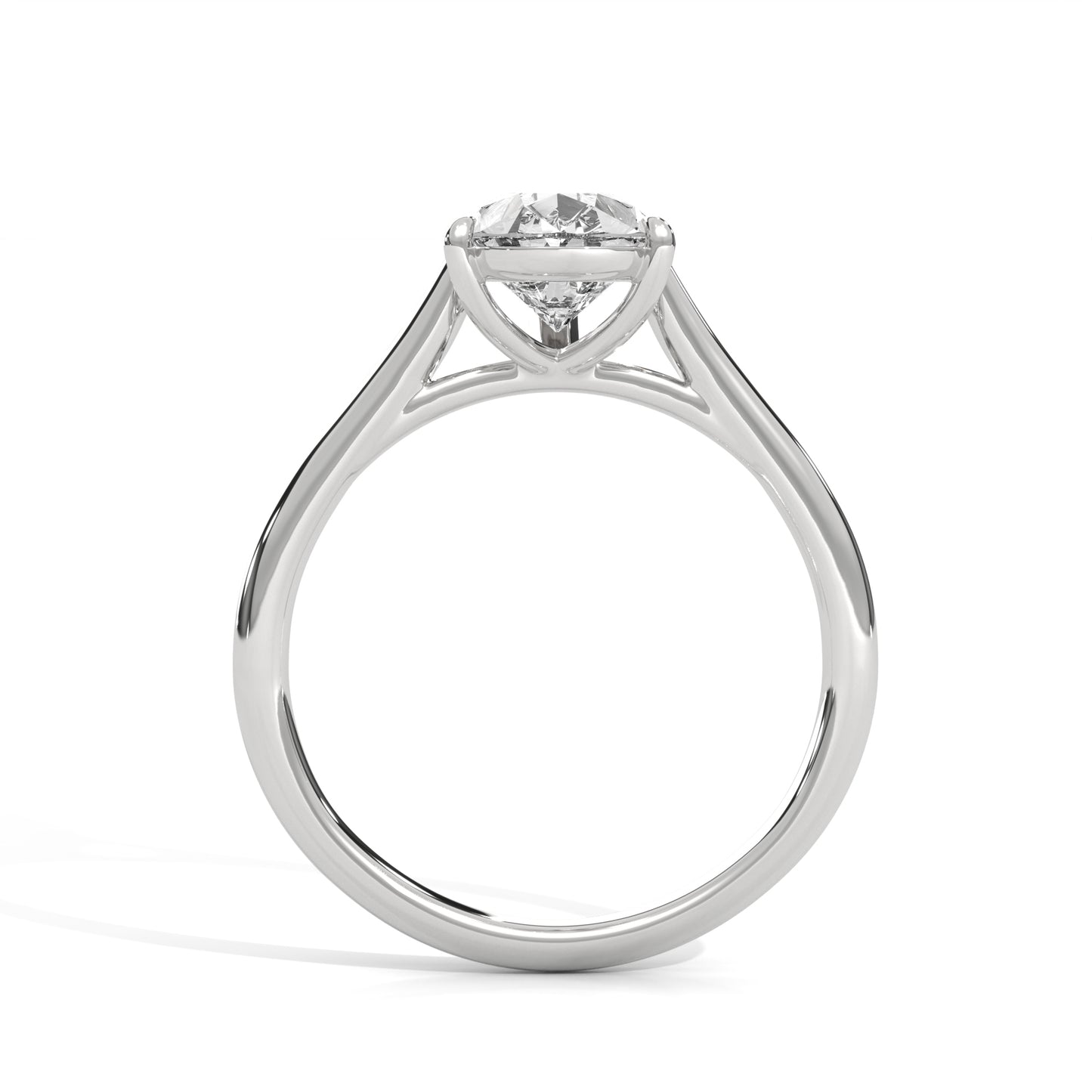 2ct Pear Lab-Grown Diamond Engagement Ring, E - VVS2 Diamond Solitaire Ring