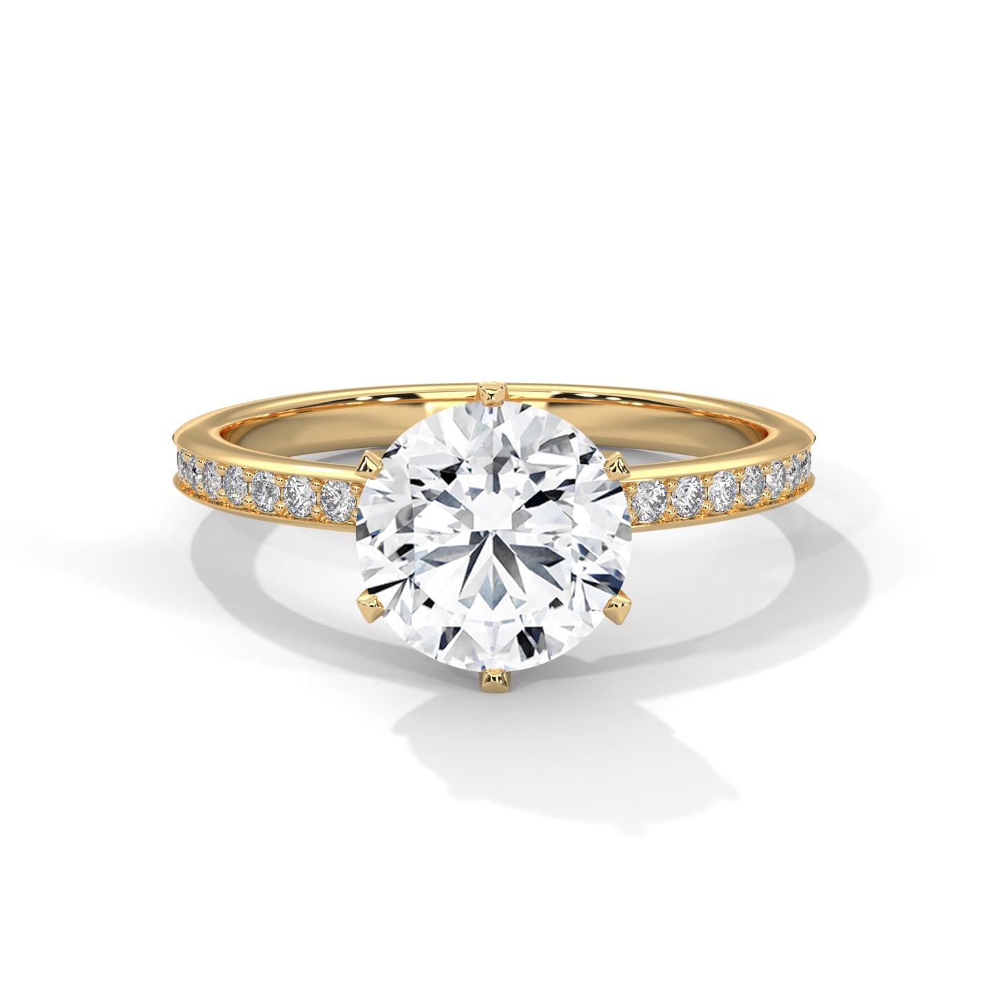 2ct Round Lab-Grown Diamond Engagement Ring, E - VVS2 Diamond Ring