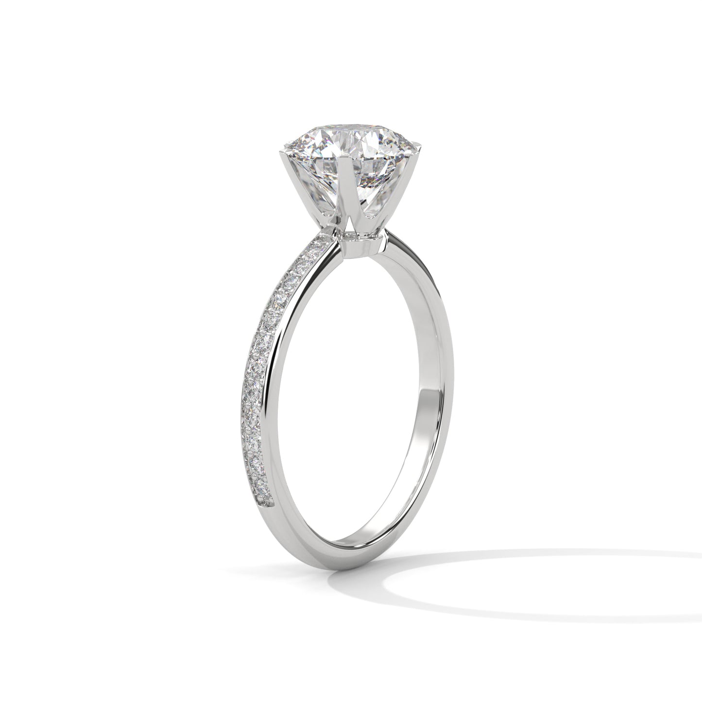 2ct Round Lab-Grown Diamond Engagement Ring, E - VVS2 Diamond Ring