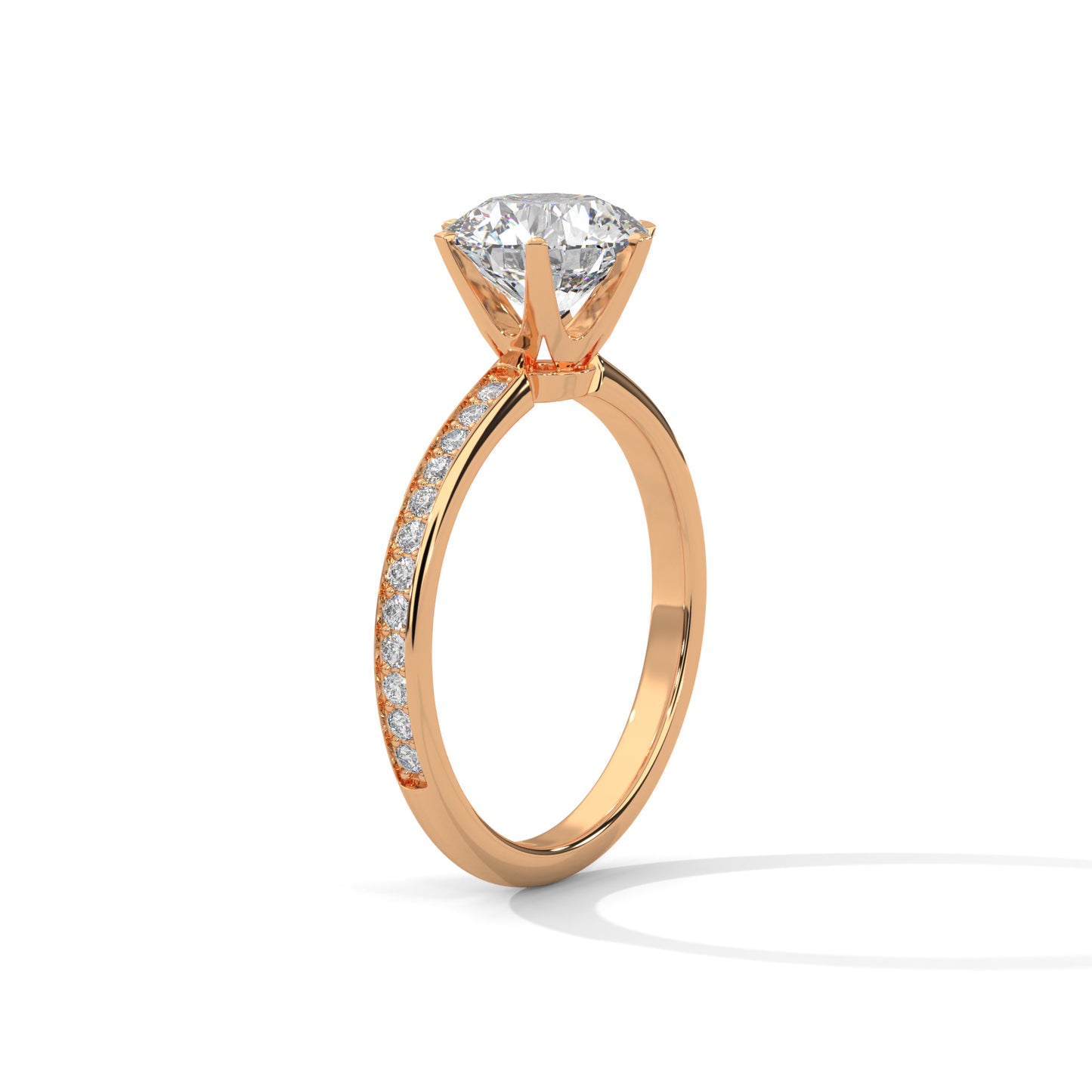 2ct Round Lab-Grown Diamond Engagement Ring, E - VVS2 Diamond Ring