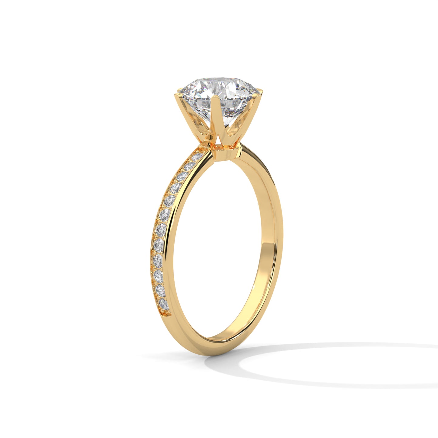 2ct Round Lab-Grown Diamond Engagement Ring, E - VVS2 Diamond Ring