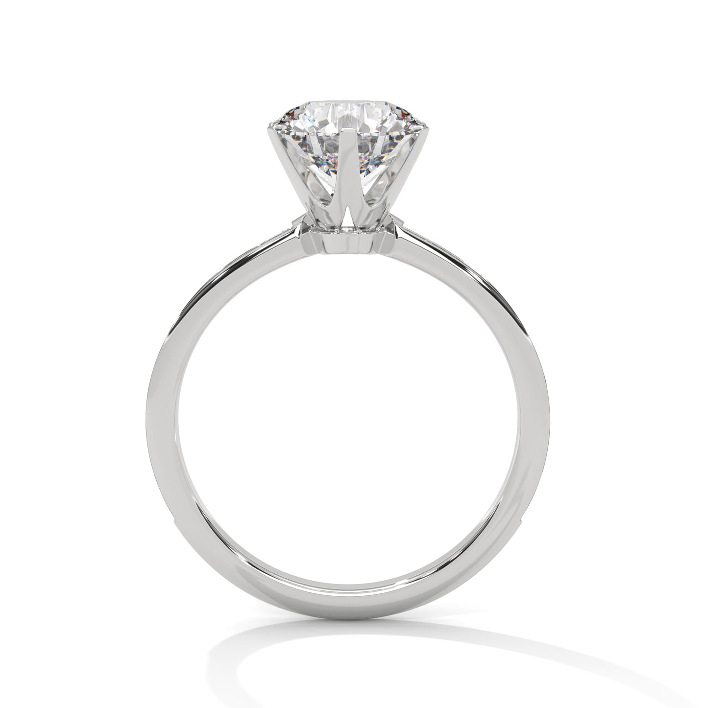 2ct Round Lab-Grown Diamond Engagement Ring, E - VVS2 Diamond Ring