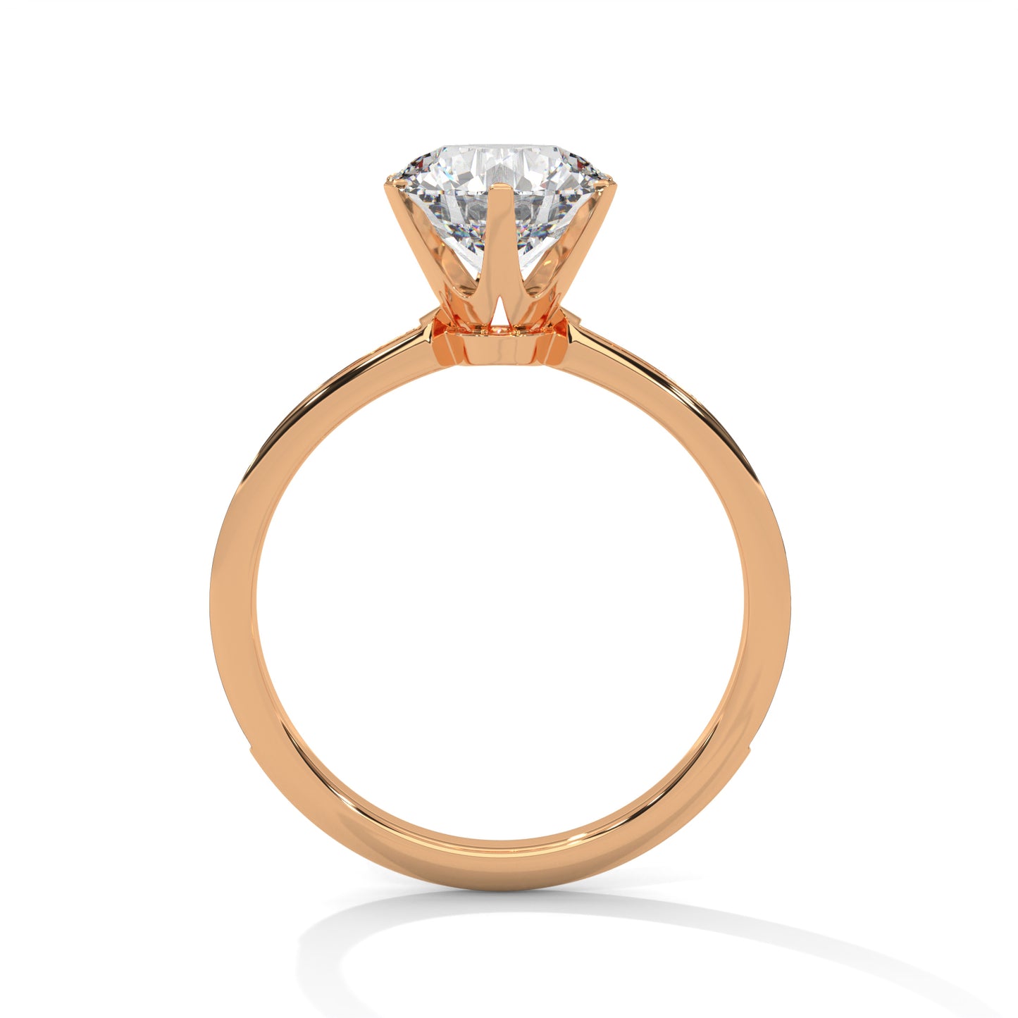 2ct Round Lab-Grown Diamond Engagement Ring, E - VVS2 Diamond Ring
