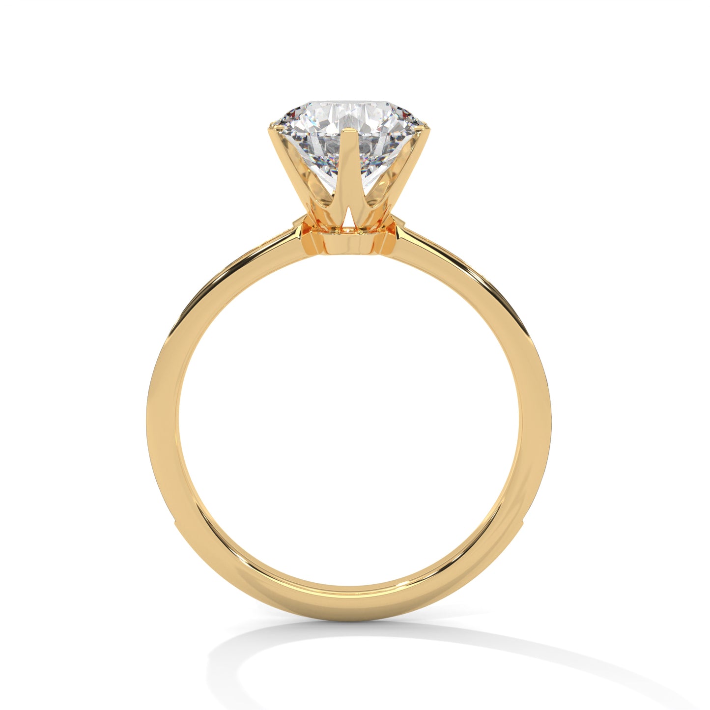 2ct Round Lab-Grown Diamond Engagement Ring, E - VVS2 Diamond Ring