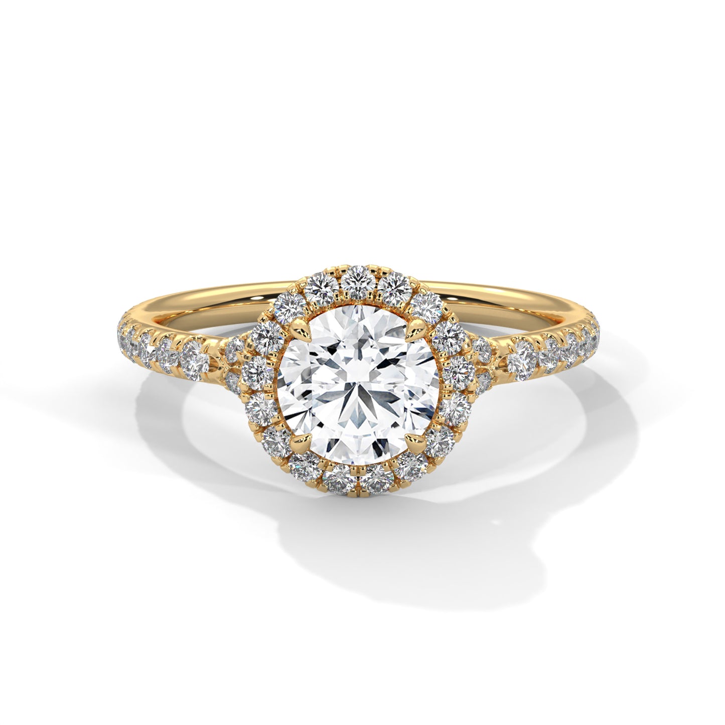 1.5 CT Round Lab-Grown Diamond Engagement Ring, E - VVS2 Diamond Ring