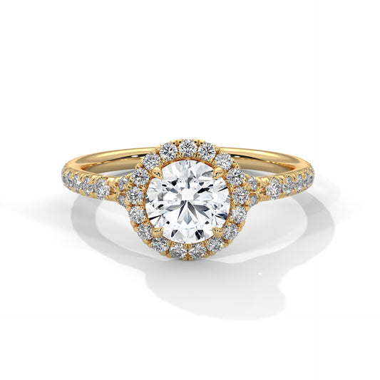 1.5 CT Round Lab-Grown Diamond Engagement Ring, E - VVS2 Diamond Ring