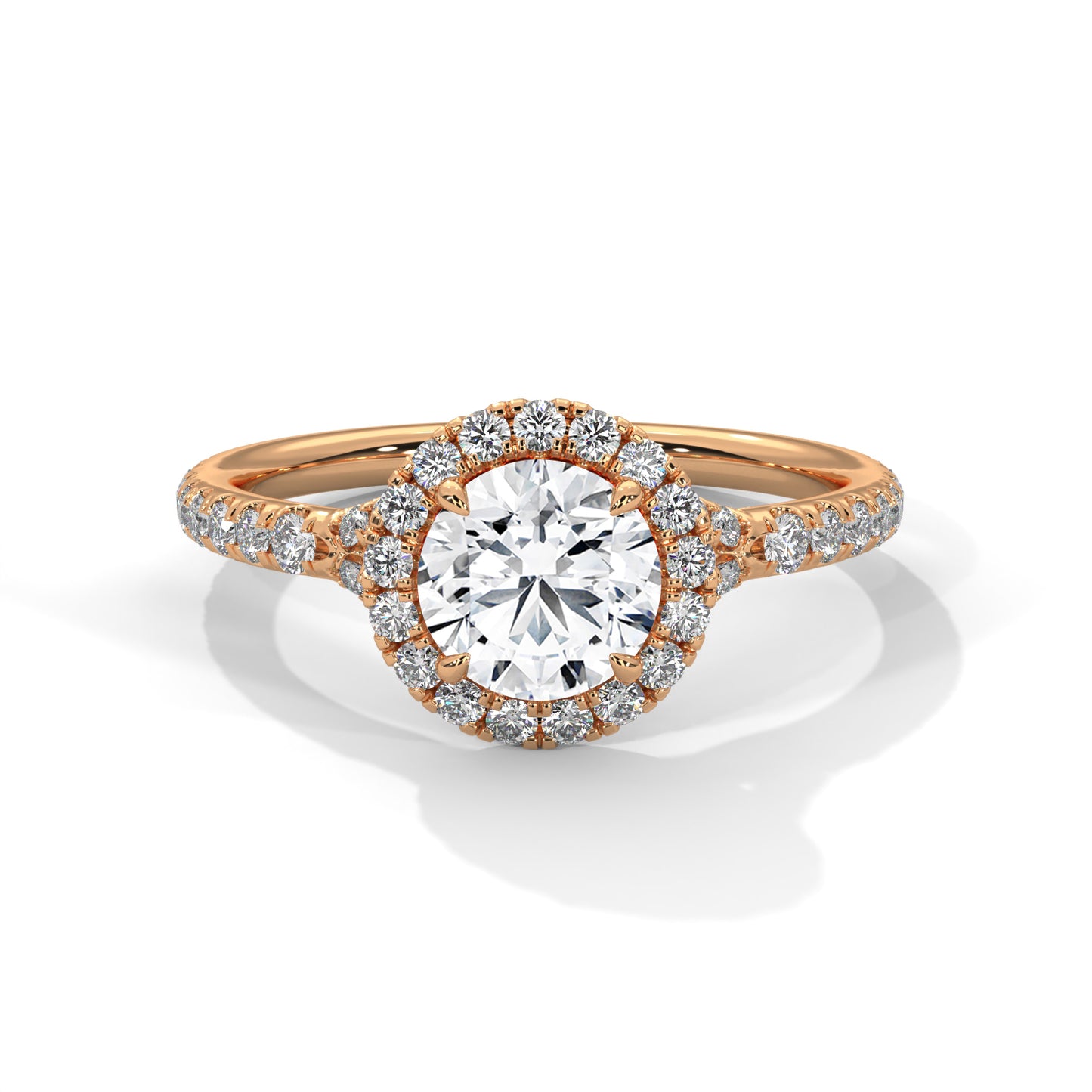 1.5 CT Round Lab-Grown Diamond Engagement Ring, E - VVS2 Diamond Ring