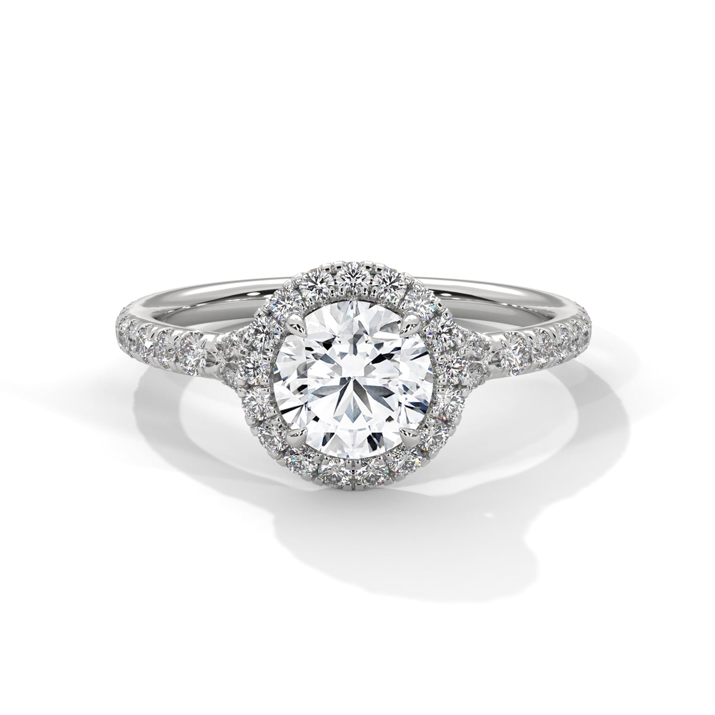 1.5 CT Round Lab-Grown Diamond Engagement Ring, E - VVS2 Diamond Ring