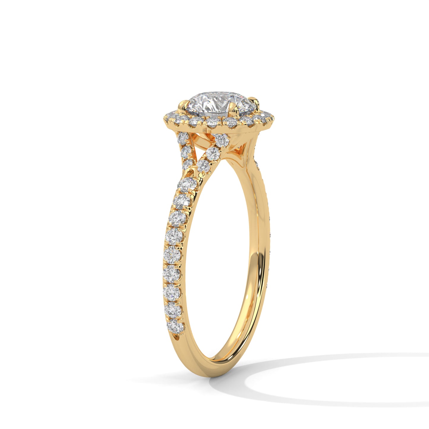 1.5 CT Round Lab-Grown Diamond Engagement Ring, E - VVS2 Diamond Ring