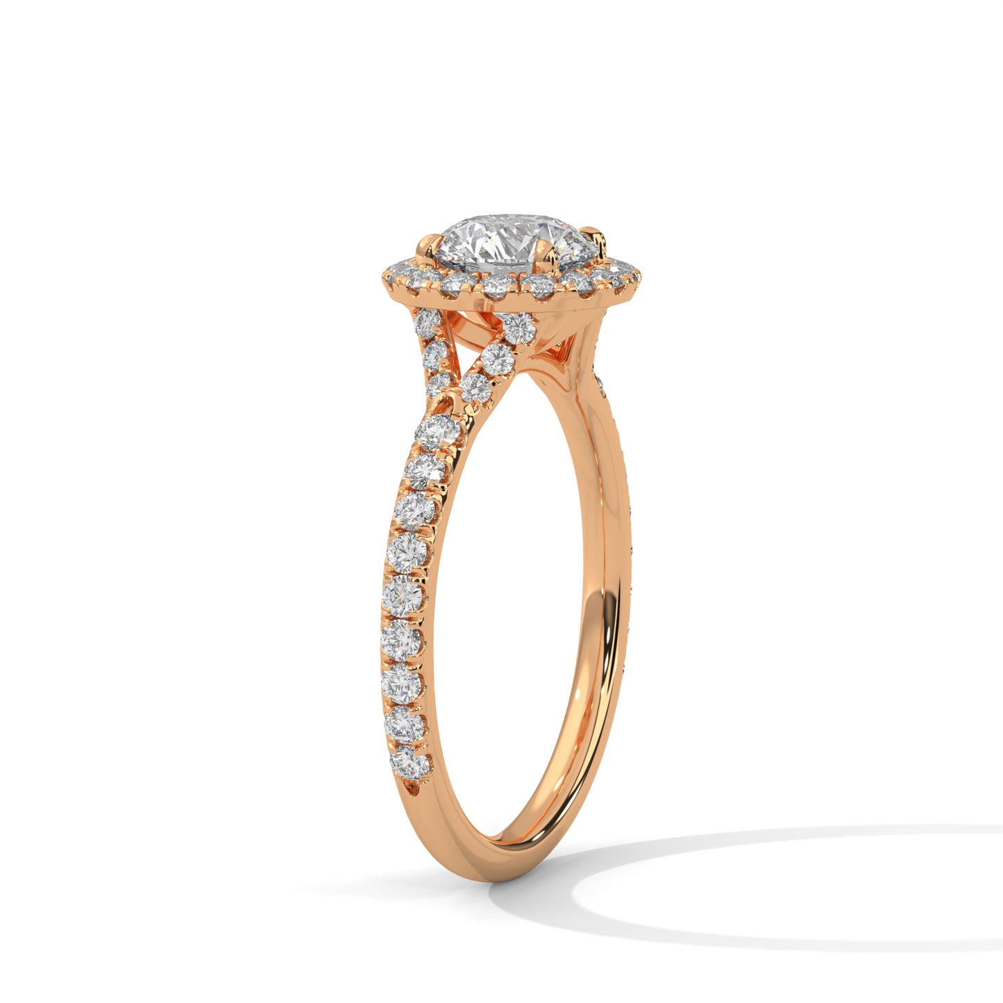 1.5 CT Round Lab-Grown Diamond Engagement Ring, E - VVS2 Diamond Ring