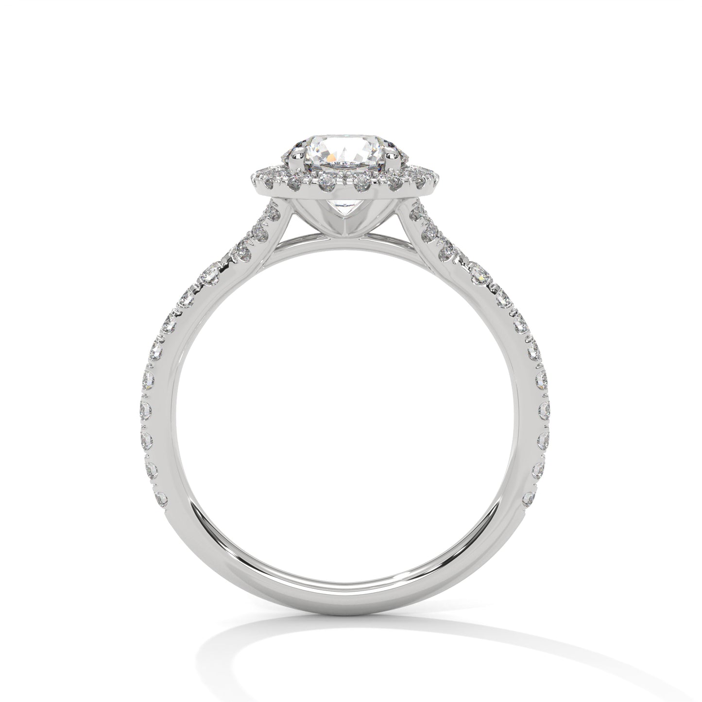 1.5 CT Round Lab-Grown Diamond Engagement Ring, E - VVS2 Diamond Ring