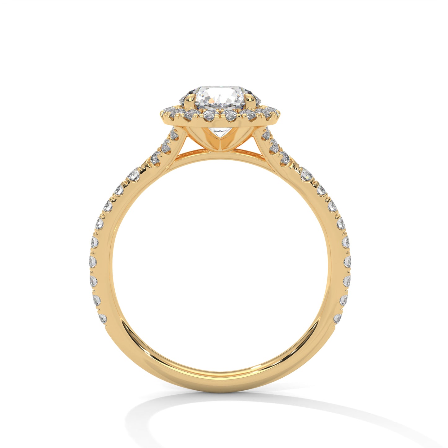 1.5 CT Round Lab-Grown Diamond Engagement Ring, E - VVS2 Diamond Ring