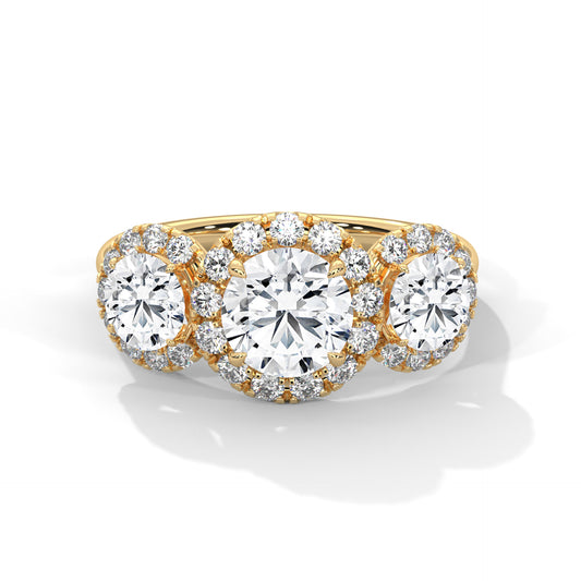 2 TCW Round Lab-Grown Diamond Engagement Ring, E - VVS2 Diamond Ring