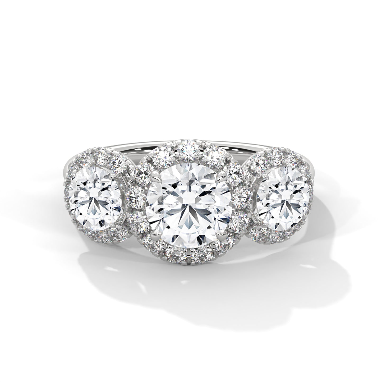 2 TCW Round Lab-Grown Diamond Engagement Ring, E - VVS2 Diamond Ring
