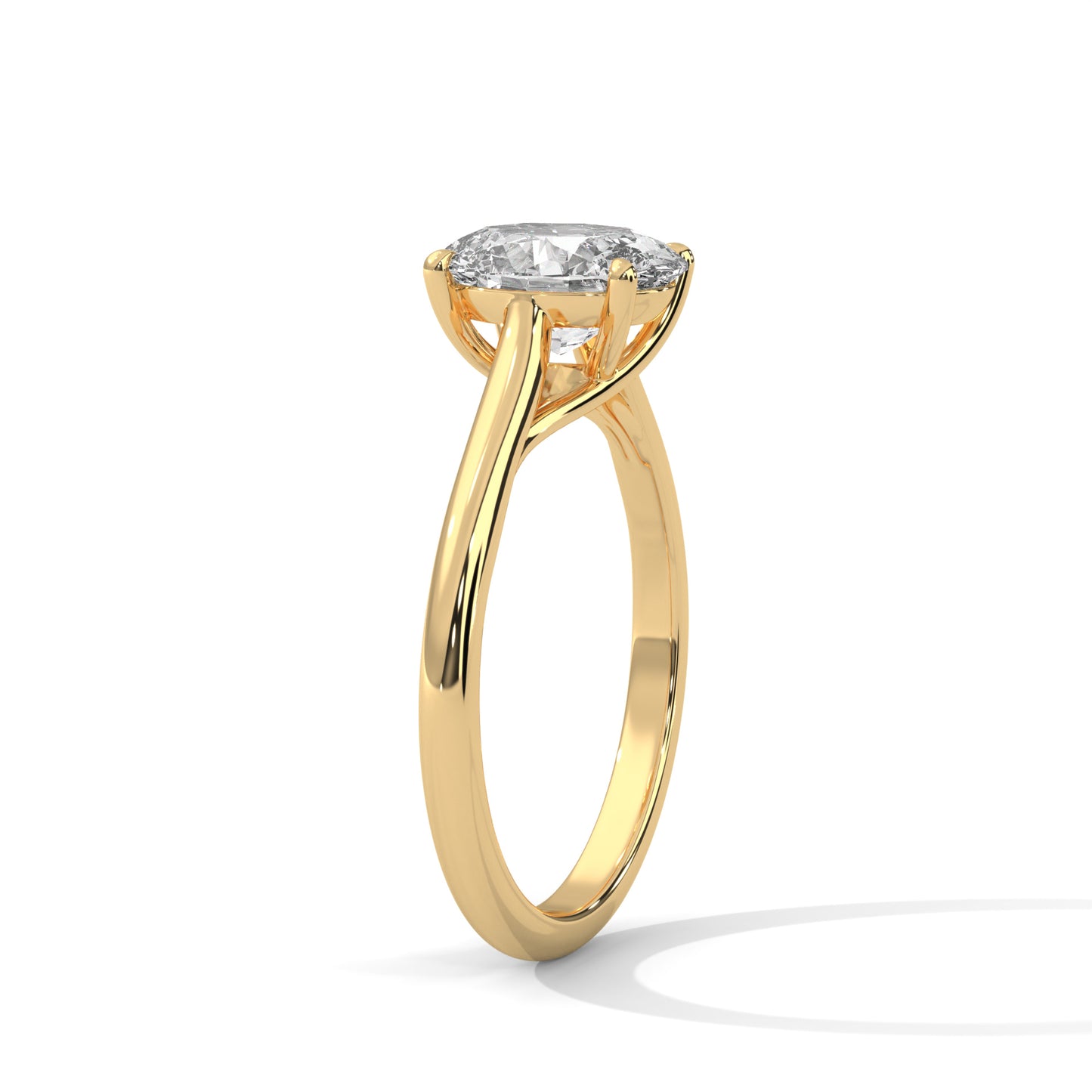 2ct Oval Lab-Grown Diamond Engagement Ring, E - VVS2 Diamond Solitaire Ring
