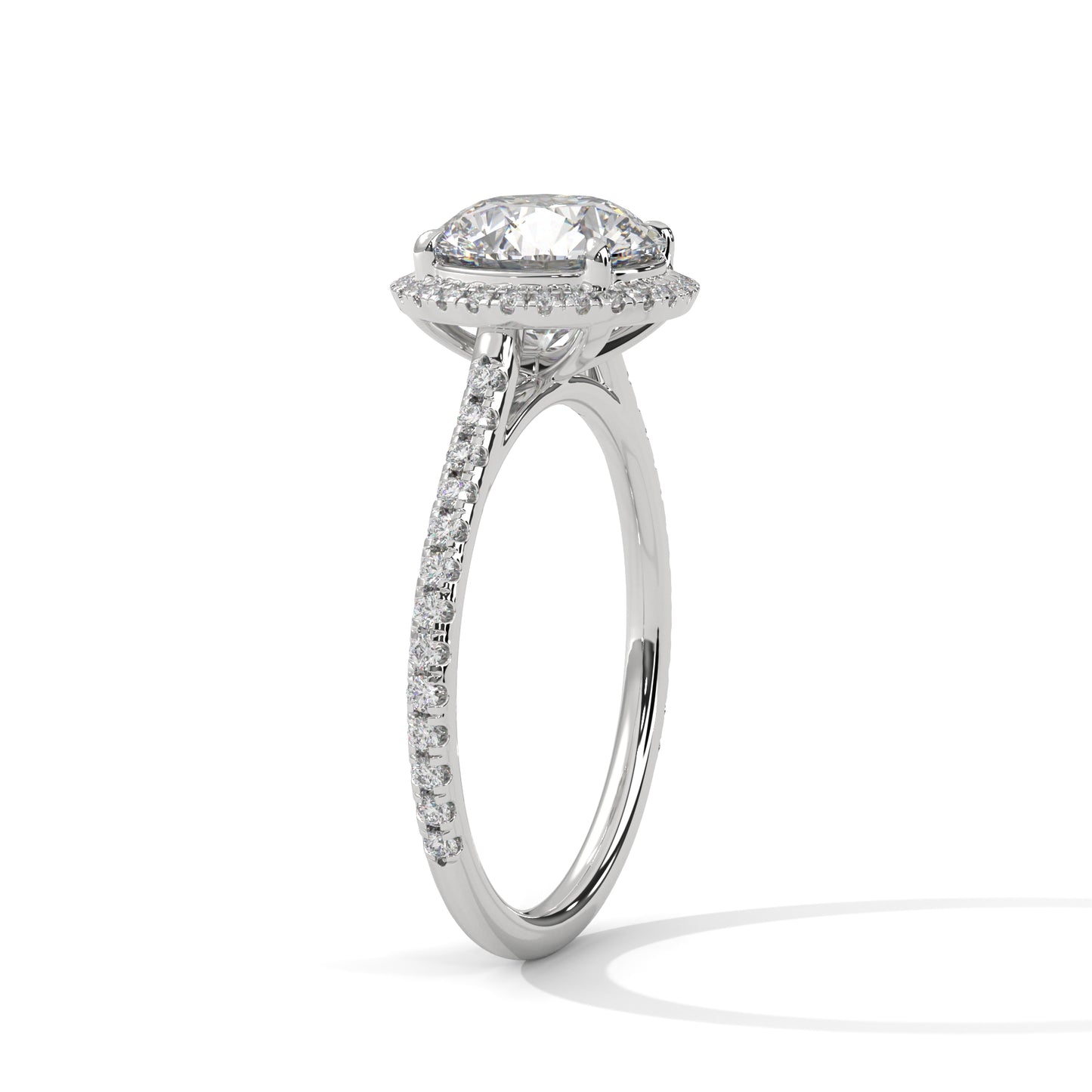 3 CT Round E-VVS2 Lab-Grown Diamond Engagement Ring, Wedding Ring