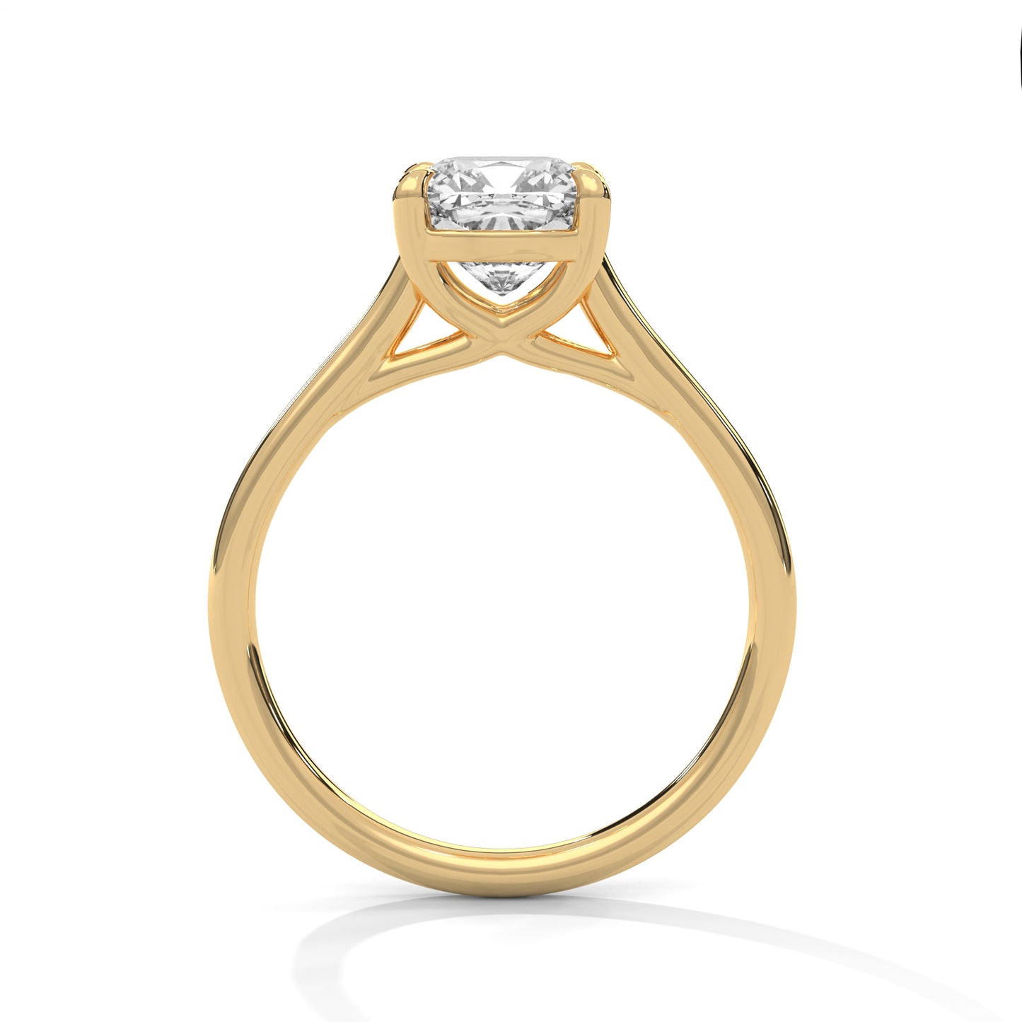 2 CT Round E-VVS2 Lab-Grown Diamond Engagement Ring, 4 Claw Prong