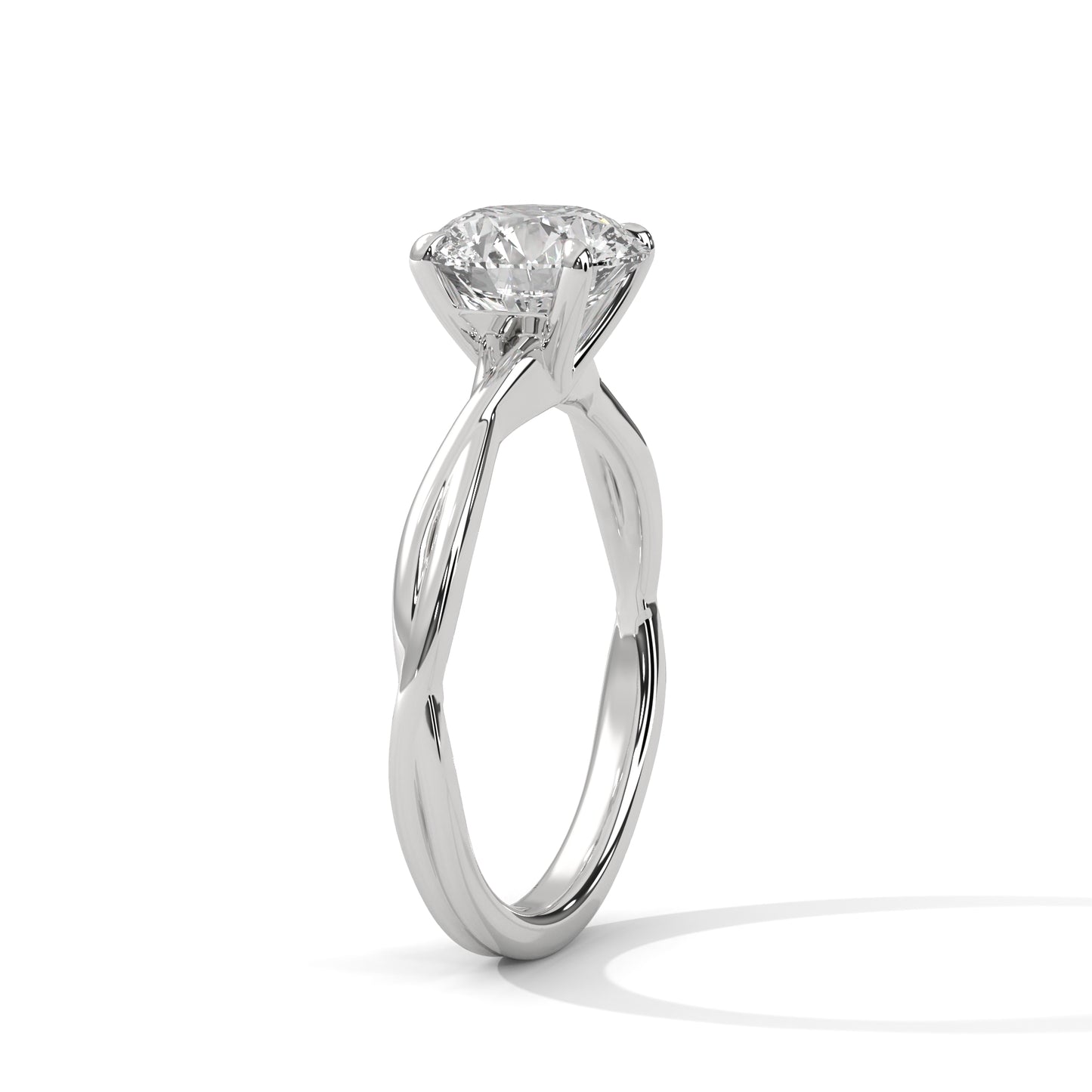 3 Carat Round Brilliant VVS2 Ethically Lab-Grown Diamond Classic Solitaire Engagement Ring for Women