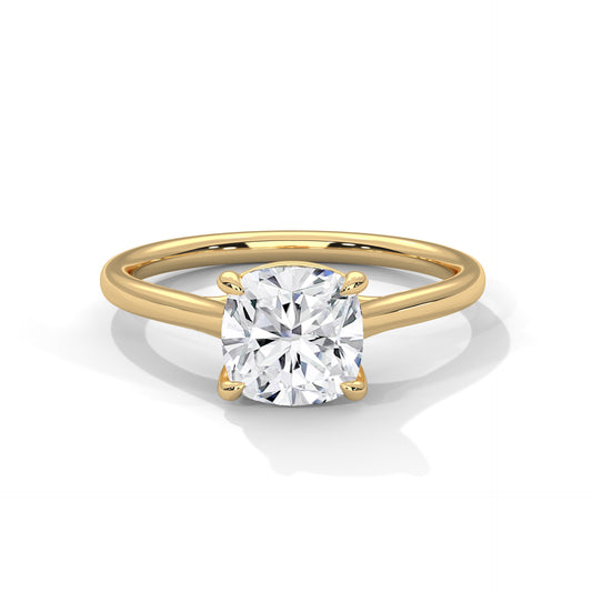 2 CT Round E-VVS2 Lab-Grown Diamond Engagement Ring, 4 Claw Prong