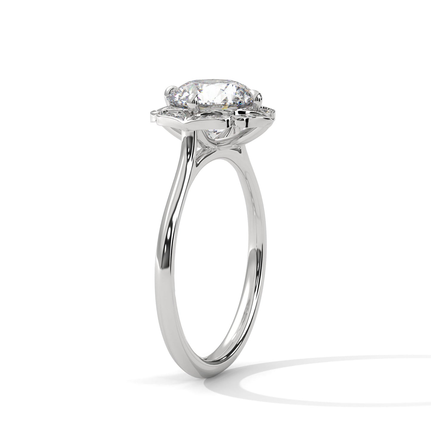 3 CT Round Lab-Grown Diamond Engagement Ring –  Pave Set