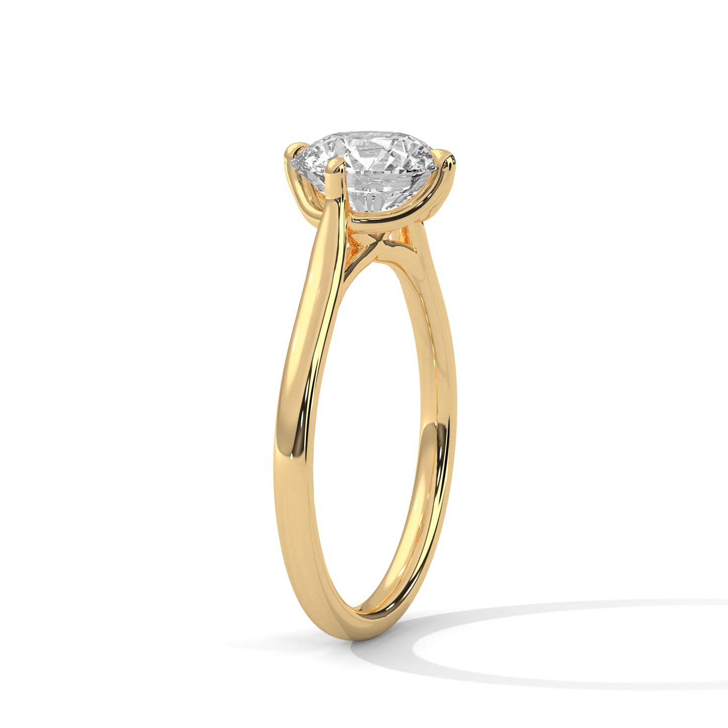 3 CT Round E-VVS2 Lab-Grown Diamond Engagement Ring, Make to Order