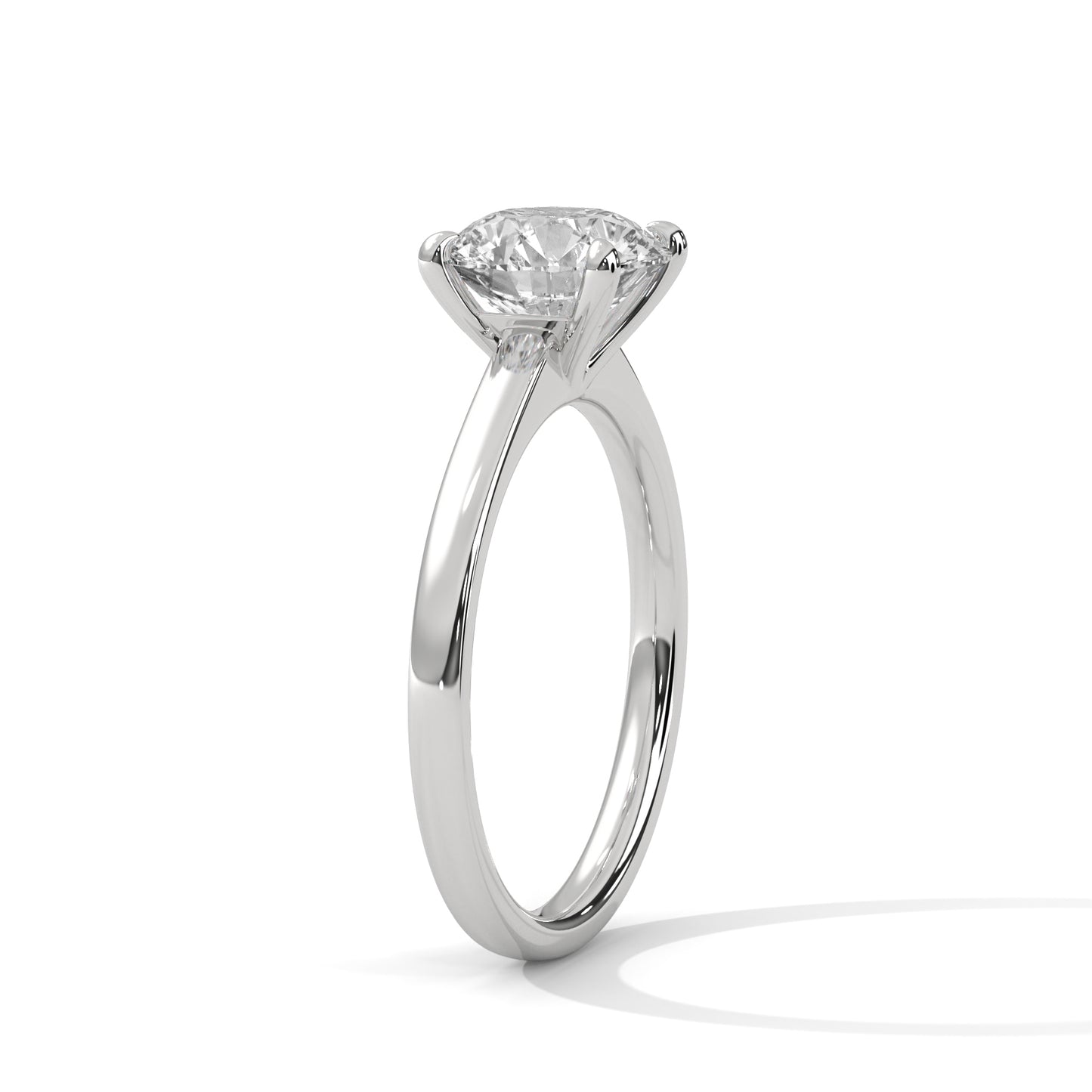2 CT Round E-VVS2 Lab-Grown Diamond Engagement Ring, Gift for her