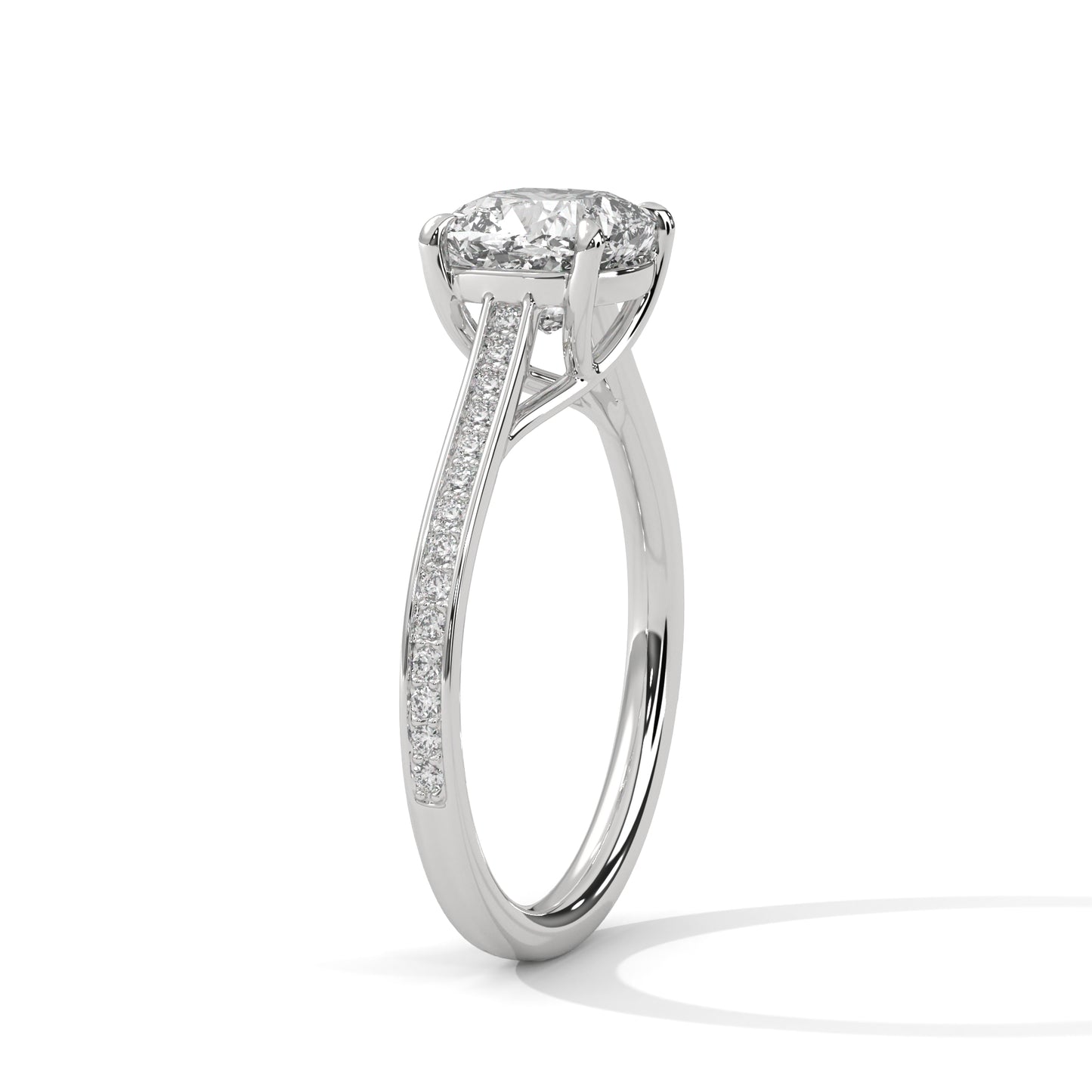 3 CT Round Lab-Grown Diamond Engagement Ring –  Bridal Ring