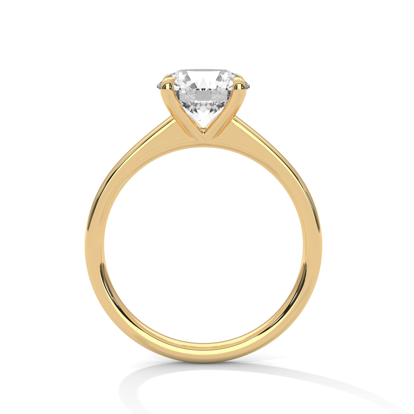 2 CT Round E-VVS2 Lab-Grown Diamond Engagement Ring, Gift for her