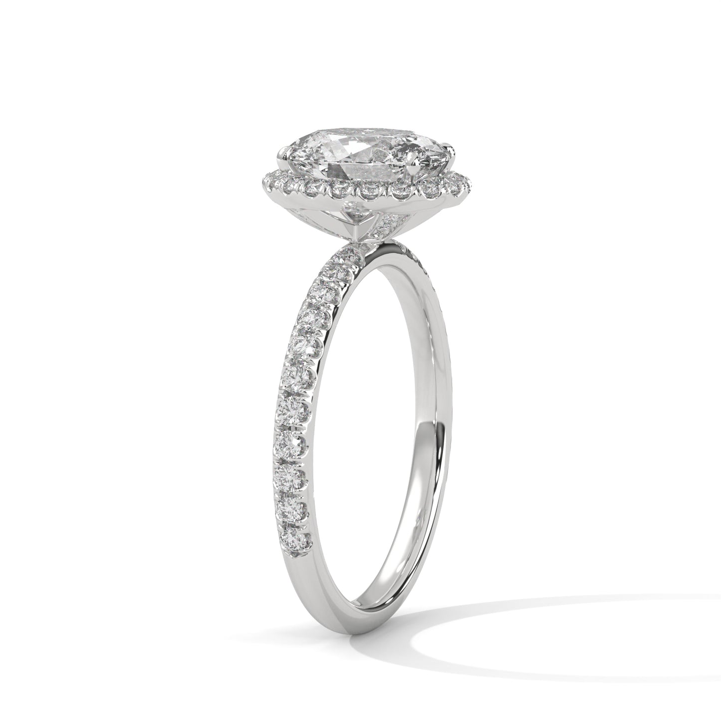 2 CT Oval Cut E-VVS2 Lab Grown Diamond Engagement Ring, Gift For her