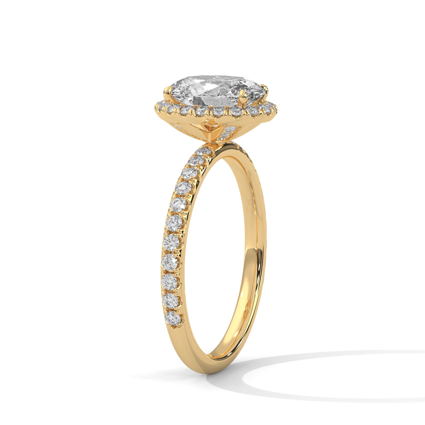 2 CT Oval Cut E-VVS2 Lab Grown Diamond Engagement Ring, Gift For her